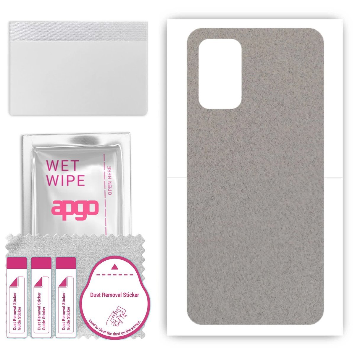 Folia naklejka skórka strukturalna na TYŁ Zamsz do HTC Wildfire E Star - Zamsz Szary - apgo SKINS