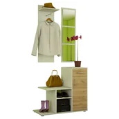 Meble do przedpokoju - Przedpokój Mika MebloCross Craft Biały / Craft Złoty - miniaturka - grafika 1