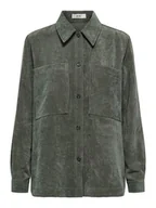 Bluzki damskie - JDY Koszula sztruksowa w kolorze szarym - miniaturka - grafika 1