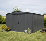 Altany ogrodowe - Spacemaker Metalowa szopa na narzędzia 1012 Szary 370 x 313 x 198 cm - miniaturka - grafika 1