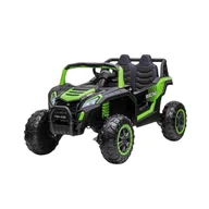 Pojazdy elektryczne dla dzieci - Auto Na Akumulator Buggy UTV 2000 Racing Zielony Napęd 4x4 Pilot MP3 LED - miniaturka - grafika 1