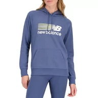 Bluzy sportowe damskie - Bluza New Balance WT23800VTI - niebieska - miniaturka - grafika 1