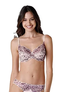 lovable italy soc. Unipersonale Damski biustonosz Sophisticated Lace z fiszbinami, kość słoniowa, bordowy, 30, kość słoniowa bordowa - Biustonosze - miniaturka - grafika 1