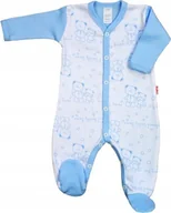 Pajacyki dla niemowląt - PAJAC pajacyk rozpinany standard Misie NIEBIESKIE r 62 KLEKLE - miniaturka - grafika 1