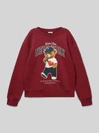 Bluzy dla dziewczynek - Bluza o kroju regular fit z mieszanki bawełny ekologicznej model ‘GLINDA’ - miniaturka - grafika 1