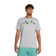 Koszulki sportowe męskie - Koszulka męska Under Armour Colorblock Wordmark - miniaturka - grafika 1