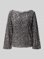Bluzki damskie - Bluzka z cekinowym obszyciem model ‘FAITH’ - miniaturka - grafika 1