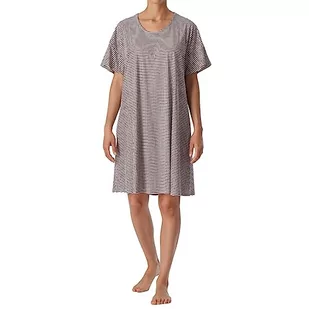 Schiesser Damska koszula nocna z krótkim rękawem bawełna modal koszula nocna Bigshirt - Nightwear, Beżowy wzór 179252, 46 - Piżamy damskie - miniaturka - grafika 1