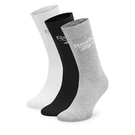 Skarpetki męskie - Zestaw 3 par wysokich skarpet unisex Reebok R0367-SS24 (3-pack) Kolorowy - miniaturka - grafika 1