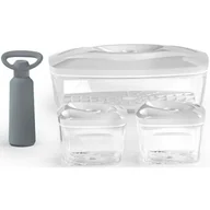 Pojemniki kuchenne - SeeYoo 3 pojemniki hermetyczne na jedzenie SeeYoo ZESTAW biały - miniaturka - grafika 1