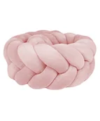 Ochraniacze do łóżeczka - Warkocz Ochraniacz do łóżeczka typu kłos "Welur Pudrowy róż" 360 cm - miniaturka - grafika 1