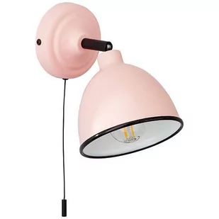 Brilliant TELIO Różowy E14 Kinkiet ścienny z włącznikiem pociągowym 97002/17 97002/17 - Lampy ścienne - miniaturka - grafika 1