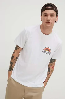 Koszulki męskie - Billabong t-shirt bawełniany BILLABONG X ADVENTURE DIVISION męski kolor biały z nadrukiem - grafika 1