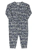 Pajacyki dla niemowląt - Niemowlęcy pajac literki szary Up Baby r.86 - miniaturka - grafika 1