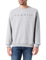Swetry męskie - bugatti Sweter męski, Hellgrau, L - miniaturka - grafika 1