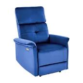 Fotele - Fotel Wypoczynkowy Rozkładany z Usb Semir Granatowy Halmar - miniaturka - grafika 1