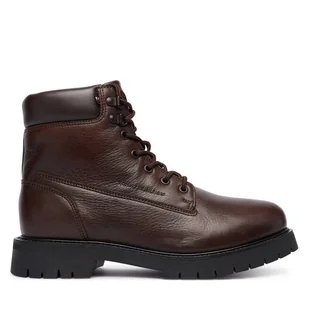 Trapery Tommy Hilfiger Flex Th Outdoor Rs FM0FM05600 Brązowy - Botki męskie - miniaturka - grafika 1