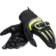 Rękawice motocyklowe - Dainese Mig 3 Unisex Skórzane Rękawiczki, Zatwierdzone Skórzane Rękawice Motocyklowe, Dla Mężczyzn i Kobiet, Czarny/Fluorescencyjny Żółty, M - miniaturka - grafika 1