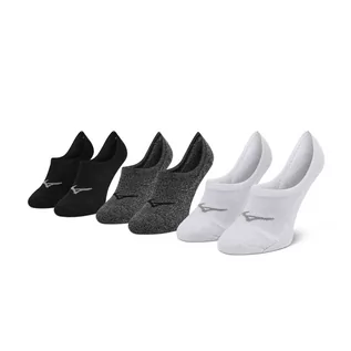 Skarpetki męskie - Zestaw 3 par stopek męskich MIZUNO - Super Short Socks 3P J2GX005577  White/Black/Grey - grafika 1