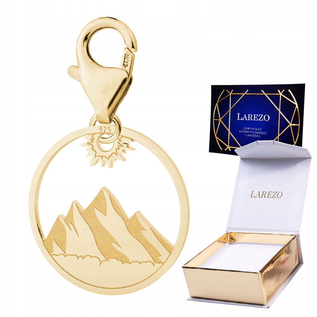 ZAWIESZKA ZŁOTA Wisząca z Górami Góry Tatry Polska Słońce Natura SREBRO 925