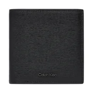 Portfele - Duży Portfel Męski Calvin Klein Saffiano Ew Slim Trifold W Card LV04D1075G Czarny - miniaturka - grafika 1