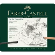 Kredki, ołówki, pastele i pisaki - Faber-Castell węgiel rysunkowy Pitt Monochrome, 24 sztuki - miniaturka - grafika 1