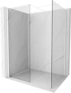 Ścianki i drzwi prysznicowe - Mexen Kioto ścianka prysznicowa Walk-in 130 x 80 cm, transparent, biała - 800-130-202-20-00-080 - miniaturka - grafika 1