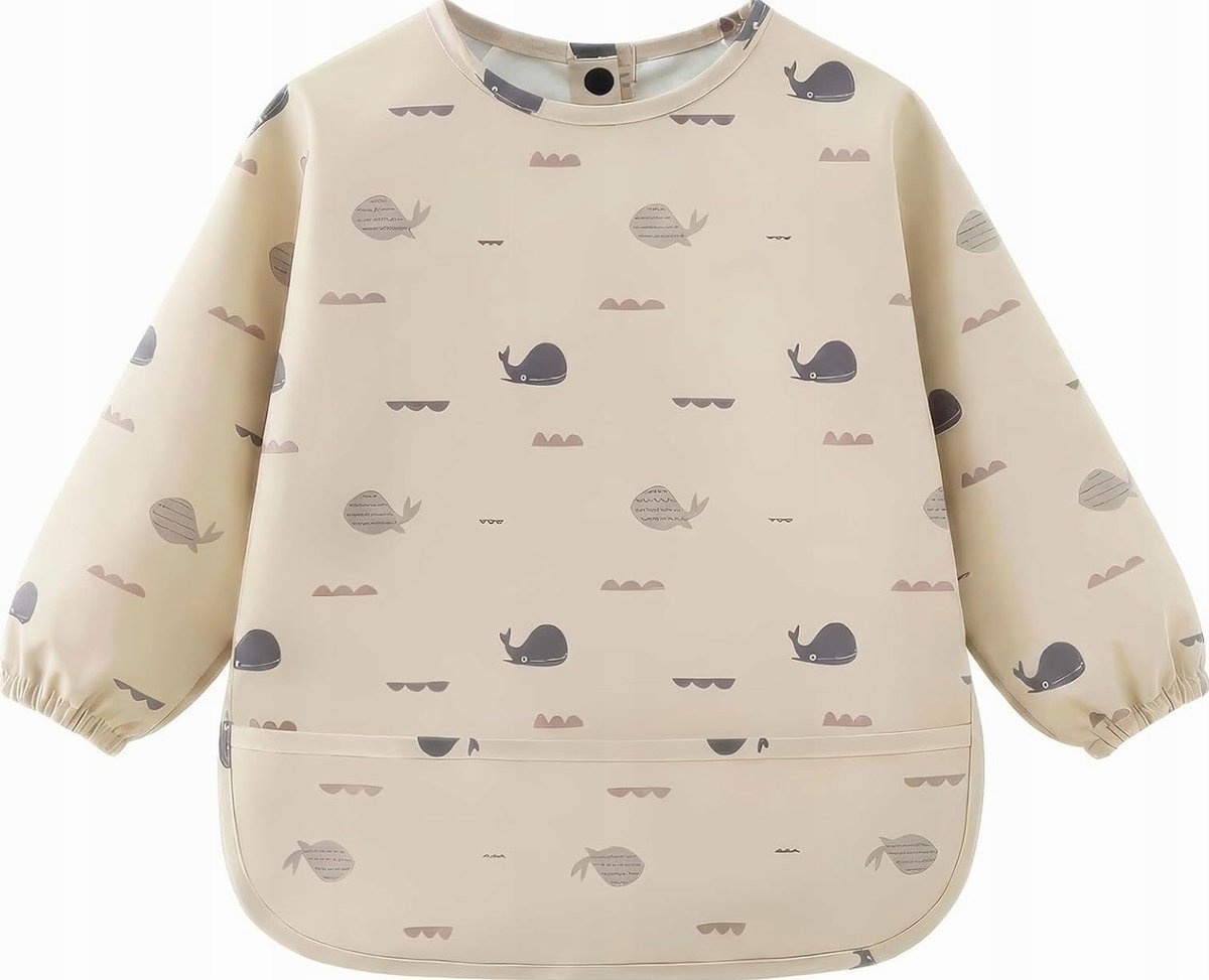 ŚLINIAK RĘKAWKI WODOODPORNY FARTUCH NIEMOWLĘ MIĘKKI MATERIAŁ UNISEX PRAĆ