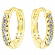 Biżuteria dla dzieci - Srebrne kolczyki dla dziewczynki dzieci kółka srebro pozłacane oryginalne - miniaturka - grafika 1