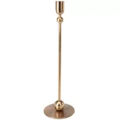 Świeczniki - H&S Decoration Nowoczesny wysoki świecznik w kolorze złota 33 cm - miniaturka - grafika 1