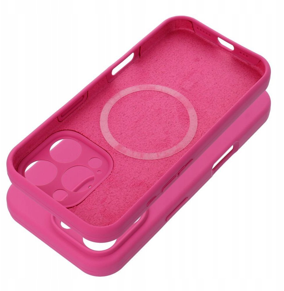 Futerał SILICONE 2mm do IPHONE 15 Pro kompatybilny z MagSafe róż