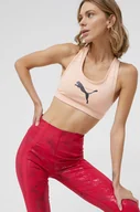 Bielizna sportowa damska - Puma Biustonosz sportowy 520304 kolor pomarańczowy - miniaturka - grafika 1