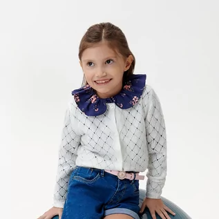 Swetry dla dziewczynek - Sinsay - Kardigan z guzikami - Biały - grafika 1