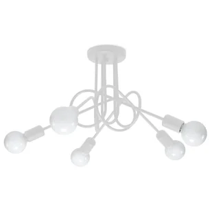 Żyrandol LOOP 5 biały SOLLUX LIGHTING - Lampy sufitowe - miniaturka - grafika 1