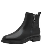 Botki damskie - Marco Tozzi Damskie botki Zip+Slip 2-25362-43 modne kozaki, Black Comb, 40 EU, czarny Comb, 40 EU - miniaturka - grafika 1