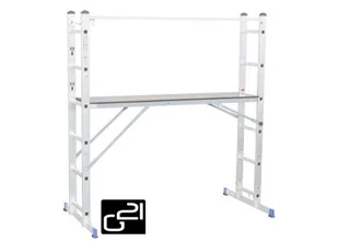 G21 Wielofunkcyjna drabina z rusztowaniem 1,96 x 1,59 m 6390390 - Drabiny - miniaturka - grafika 1