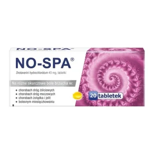 No-Spa 40 mg, 20 tabletek - Układ pokarmowy - miniaturka - grafika 1