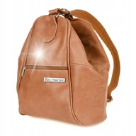 Torebki damskie - Plecak Damski Skórzany Brązowy camel Torebka 2W1 na wycieczkę Beltimore 019 - miniaturka - grafika 1