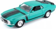 Kolekcjonerskie modele pojazdów - Maisto MAISTO 31943-70 Ford Mustang Boss 302 1970 zielony samochód 1:24 - miniaturka - grafika 1