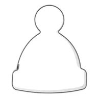 Formy do ciast - Wykrawacz do ciastek stalowy czapka zimowa foremka świąteczna do pierników 5,5 cm - miniaturka - grafika 1