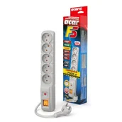 Listwy zasilające - HSK Data Listwa zasilajca 55 m szara ACARF5-5M-SZARY - miniaturka - grafika 1