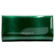 Portfele - Gregorio FF-122 GREEN portfel damski skórzany zielony DAR 58 - miniaturka - grafika 1
