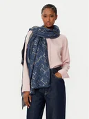 Apaszki i szaliki damskie - Tommy Hilfiger Szal Distinct Jacquard Scarf AW0AW16372 Niebieski - miniaturka - grafika 1