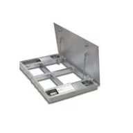 Wagi specjalistyczne - AXIS 4BA1500FN1S-B, 1500kg, 0,5kg, 1000x1000mm - waga nierdzewna fundamentowa z otwieraną szalką - miniaturka - grafika 1