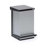 Kosze na śmieci - Przemysłowy kosz z pedałem,śmietnik, 50 l, lakierowany szary - miniaturka - grafika 1