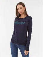 Swetry damskie - Guess Sweter W3BR22 Z2NQ2 Granatowy Slim Fit - miniaturka - grafika 1