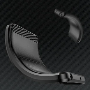 Carbon Case etui iPhone 14 Pro elastyczny żelowy pokrowiec na tył plecki czarny - Etui i futerały do telefonów - miniaturka - grafika 4