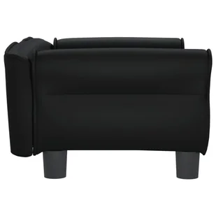 Legowisko dla psa, czarne, 70x45x30 cm, sztuczna skóra Lumarko! - Legowiska dla psów - miniaturka - grafika 5