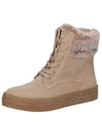 Kozaki damskie - Caprice Damskie ciepłe buty 9-26100-43, modne kozaki, piaskowy zamsz, 37 EU, Sand Suede, 37 EU - miniaturka - grafika 1