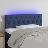 Inne meble do sypialni - Lumarko Zagłówek do łóżka z LED, niebieski, 90x7x78/88 cm, tkanina - miniaturka - grafika 1